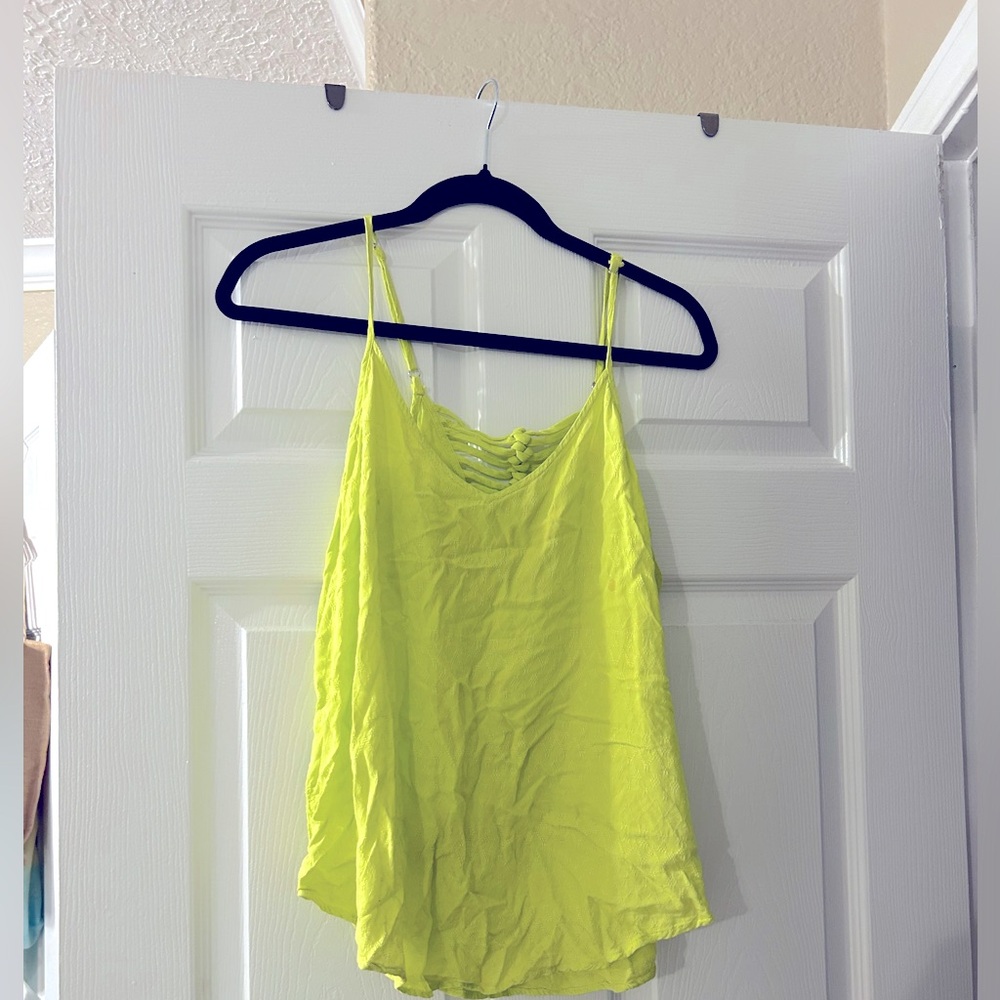 fun green shirt to go out during the day or at night..paired with necklace.